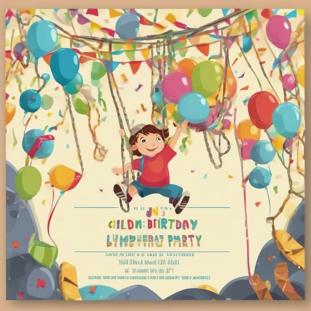 invitation to childrens birthday climbing theme by Générateur d'images par IA gratuit - Aucune connexion nécessaire✨ | AIGAZOU