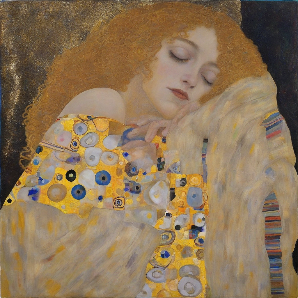 gustav klimt portrait technique by मुफ्त एआई छवि जनरेटर - बिना लॉगिन के✨ | AIGAZOU