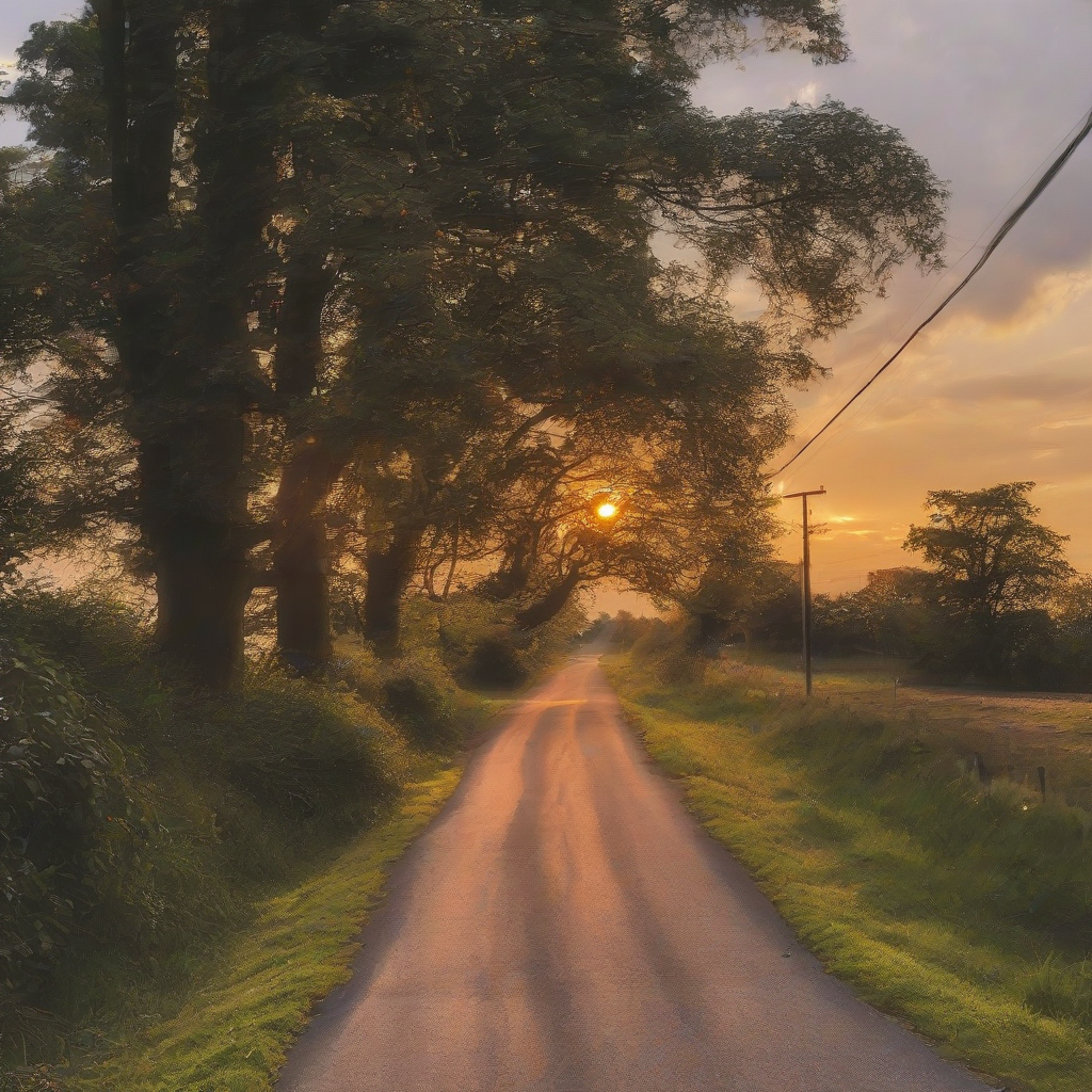 a sunset walk at the end of the day by मुफ्त एआई छवि जनरेटर - बिना लॉगिन के✨ | AIGAZOU