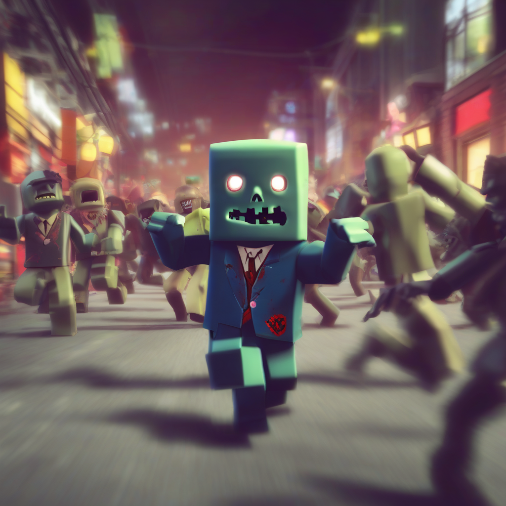 roblox zombie chasing character photo by मुफ्त एआई छवि जनरेटर - बिना लॉगिन के✨ | AIGAZOU