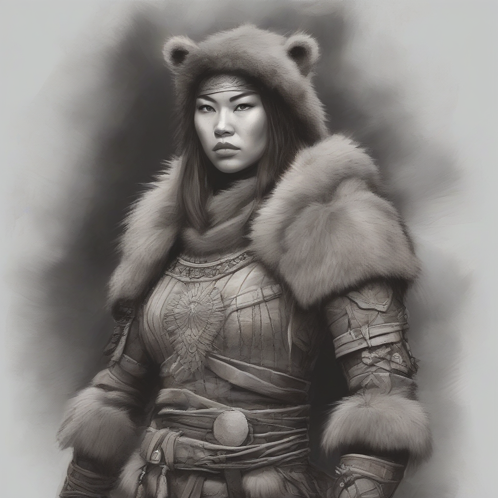 female warrior in bear fur by मुफ्त एआई छवि जनरेटर - बिना लॉगिन के✨ | AIGAZOU