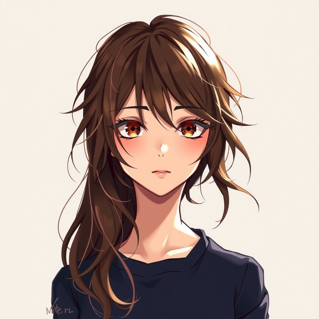 anime drawing style protagonist brown hair brown eyes by मुफ्त एआई छवि जनरेटर - बिना लॉगिन के✨ | AIGAZOU