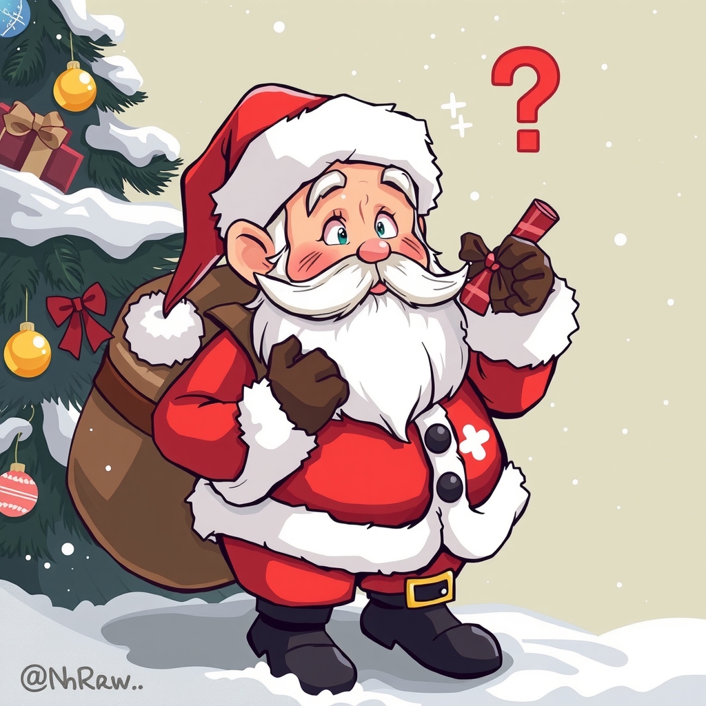 confused santa by मुफ्त एआई छवि जनरेटर - बिना लॉगिन के✨ | AIGAZOU