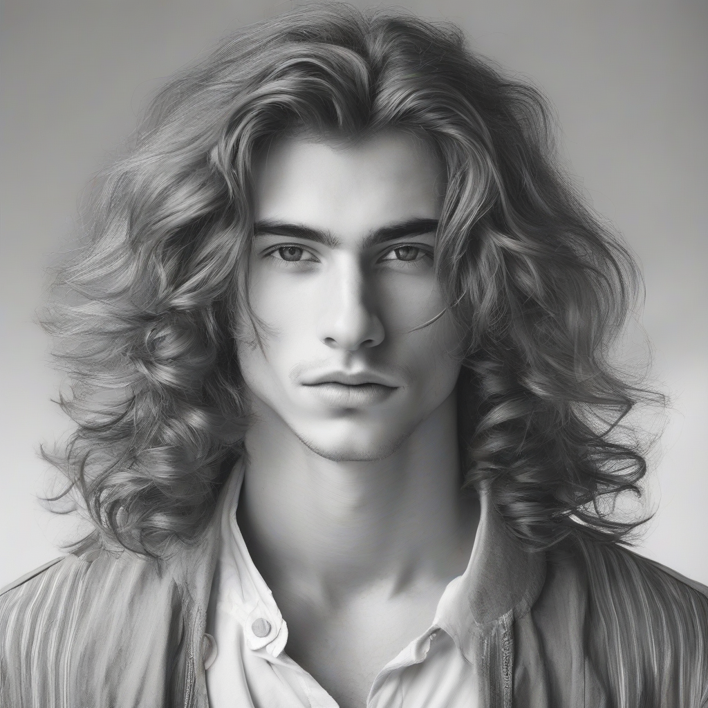 a beautiful haired young man by मुफ्त एआई छवि जनरेटर - बिना लॉगिन के✨ | AIGAZOU