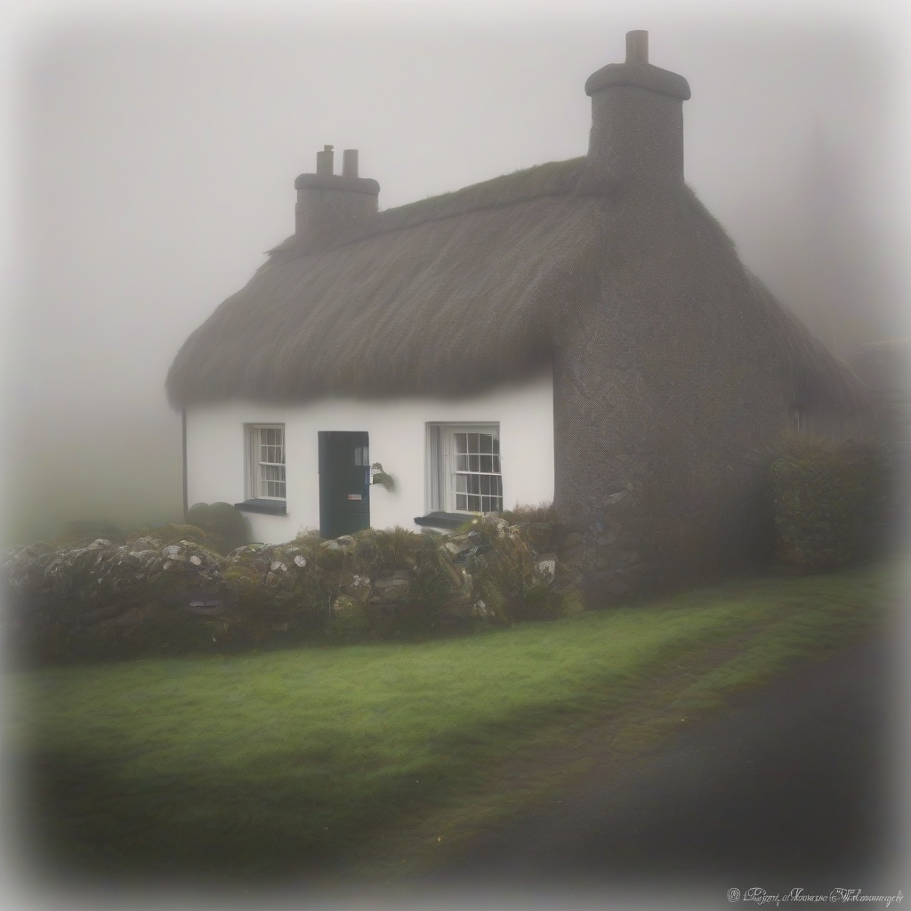 irish cottage fog by मुफ्त एआई छवि जनरेटर - बिना लॉगिन के✨ | AIGAZOU