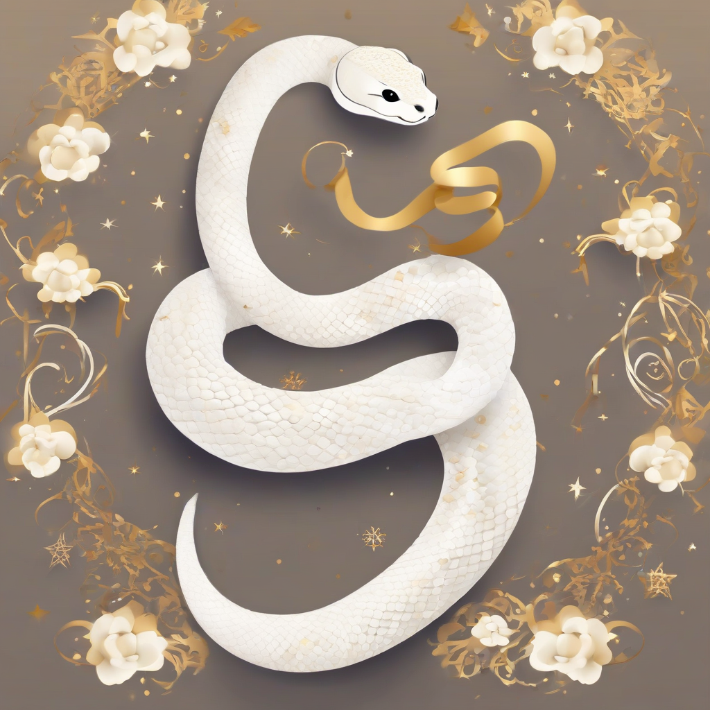 white snake zodiac new year card cute bright new year happy new year 2025 by मुफ्त एआई छवि जनरेटर - बिना लॉगिन के✨ | AIGAZOU