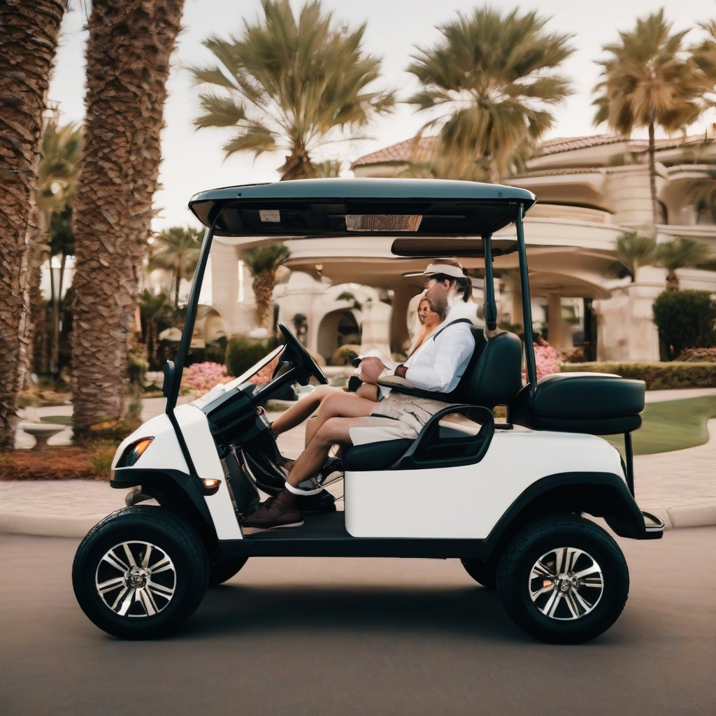 resort hotel moving cart self driving by Générateur d'images par IA gratuit - Aucune connexion nécessaire✨ | AIGAZOU