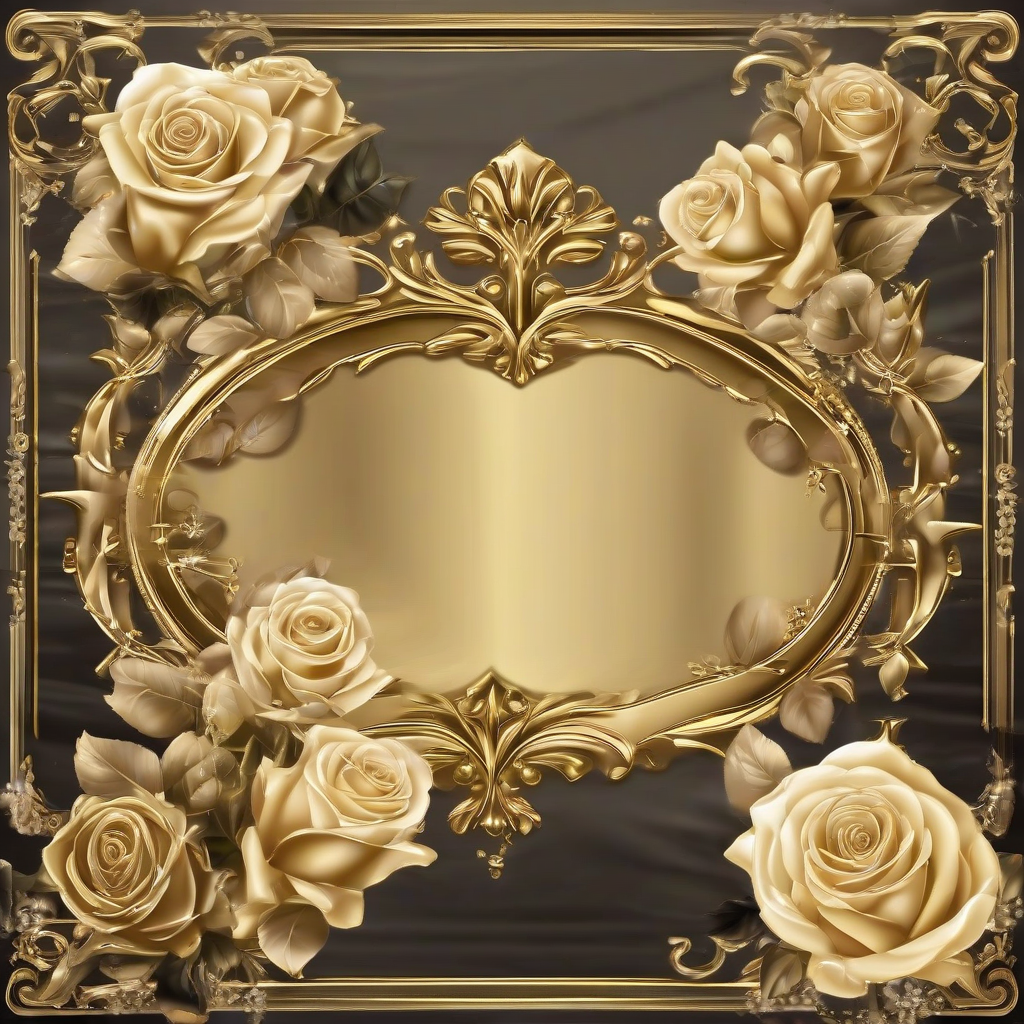 border notes gold center bouquet crown by Générateur d'images par IA gratuit - Aucune connexion nécessaire✨ | AIGAZOU