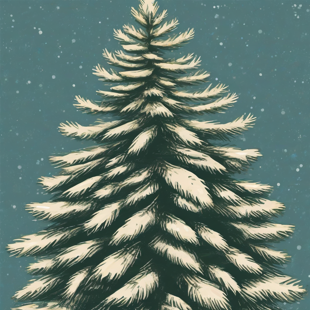 large pine tree illustration christmas by मुफ्त एआई छवि जनरेटर - बिना लॉगिन के✨ | AIGAZOU