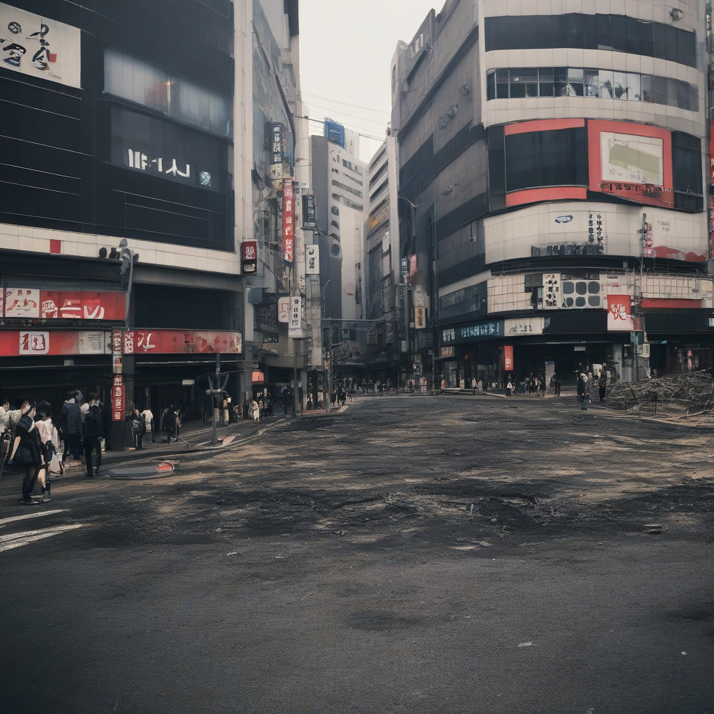 shibuya is burned to a wasteland by मुफ्त एआई छवि जनरेटर - बिना लॉगिन के✨ | AIGAZOU