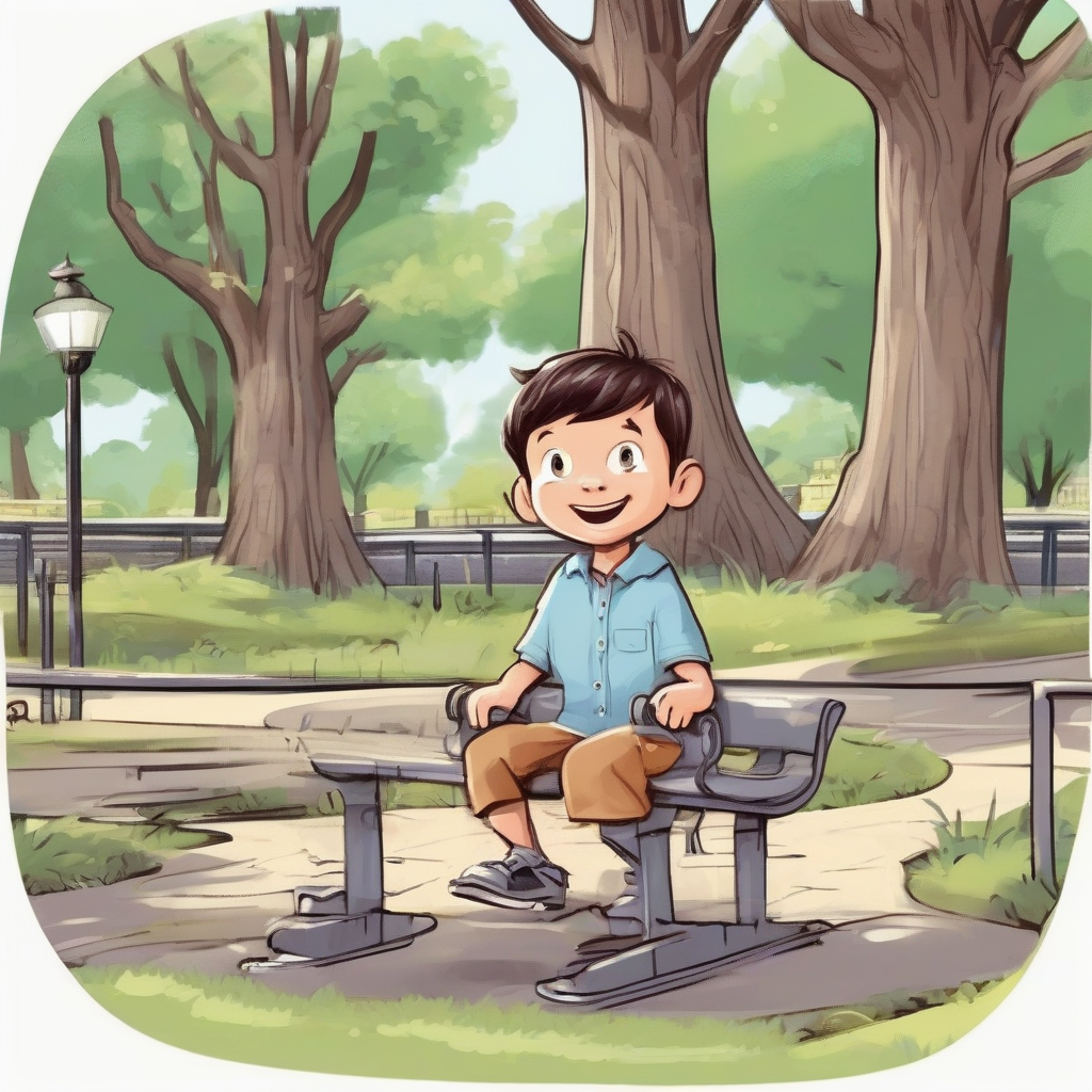 little boy park cartoon by Générateur d'images par IA gratuit - Aucune connexion nécessaire✨ | AIGAZOU