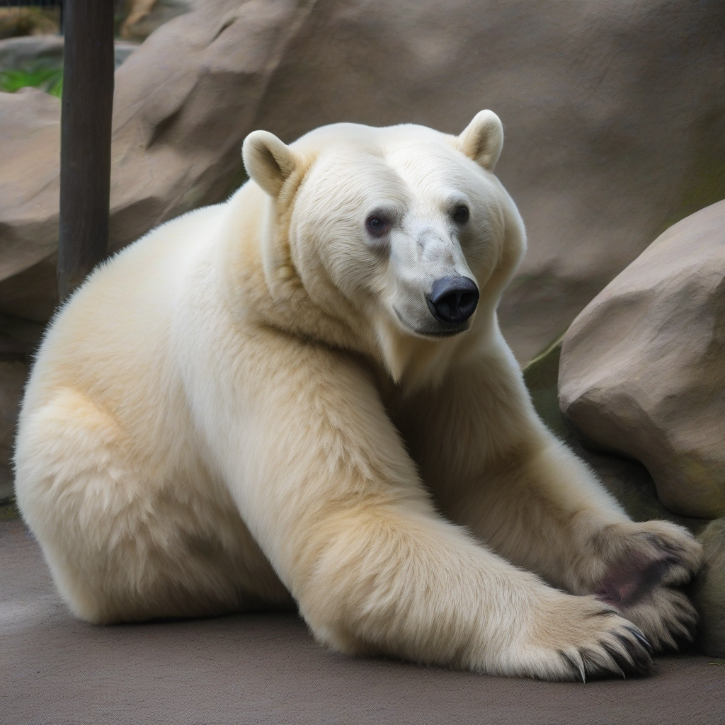 white bear displayed as black bear at zoo by Générateur d'images par IA gratuit - Aucune connexion nécessaire✨ | AIGAZOU