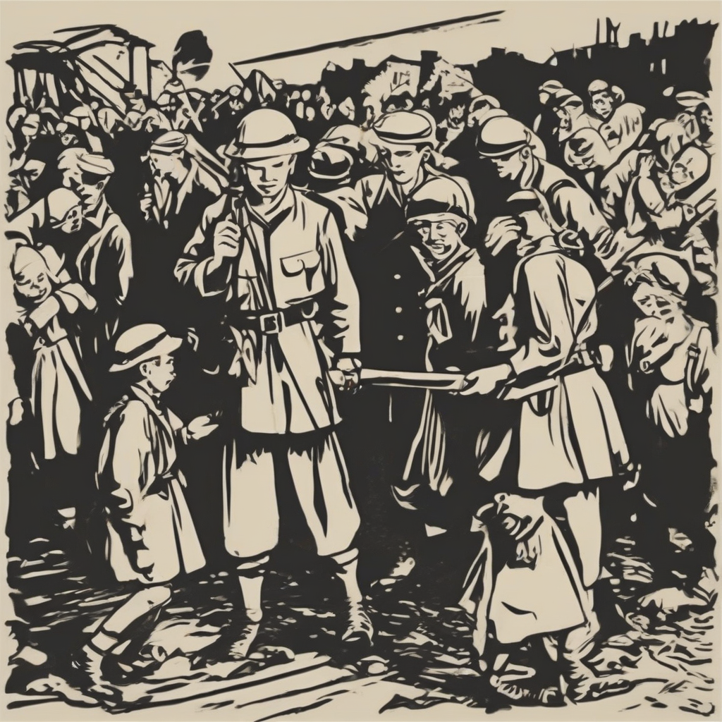 create a title image about the topic of persecution of jews in world war 2 by Générateur d'images par IA gratuit - Aucune connexion nécessaire✨ | AIGAZOU