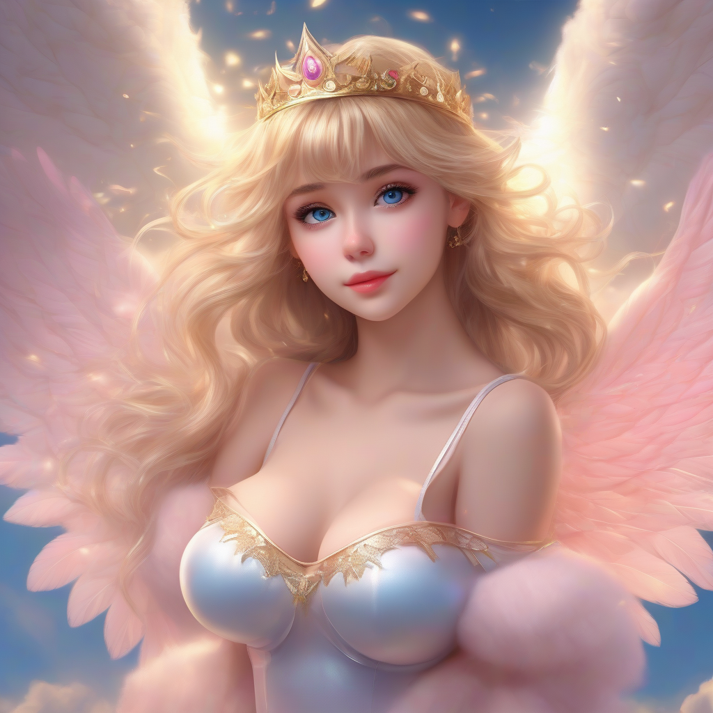 beautiful teenage angel with wings and halo by मुफ्त एआई छवि जनरेटर - बिना लॉगिन के✨ | AIGAZOU