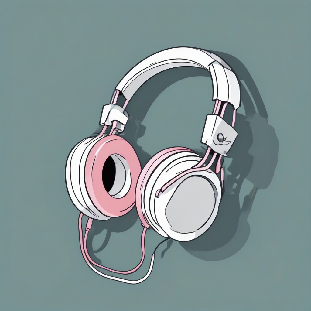 simple stylish cute illustration one headphone pop color background by मुफ्त एआई छवि जनरेटर - बिना लॉगिन के✨ | AIGAZOU