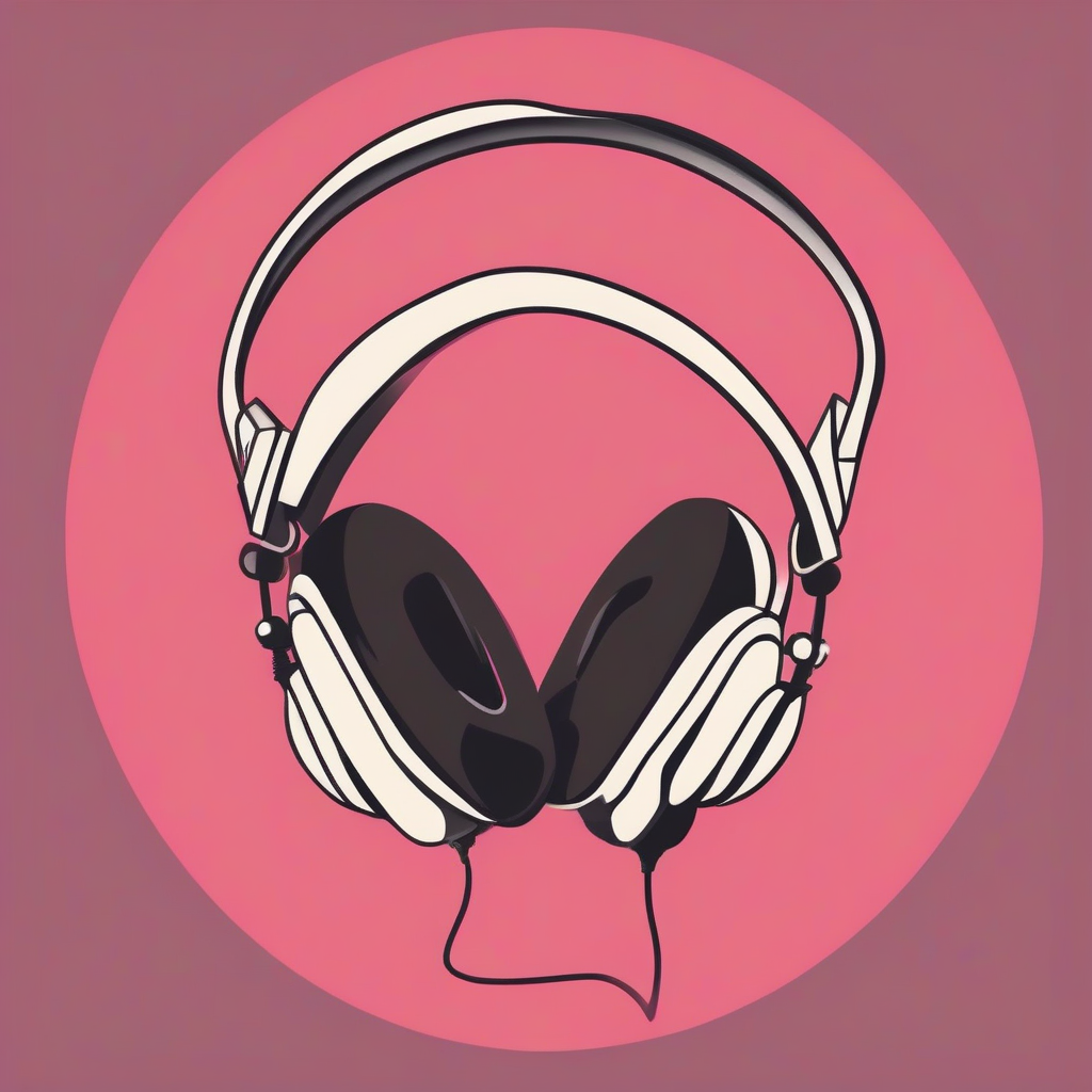 simple stylish cute illustration one headphone pop color background by मुफ्त एआई छवि जनरेटर - बिना लॉगिन के✨ | AIGAZOU