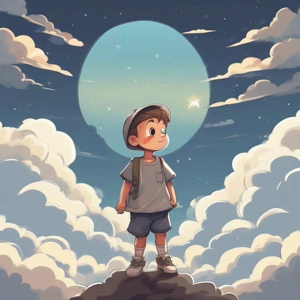 little boy cartoon sky by मुफ्त एआई छवि जनरेटर - बिना लॉगिन के✨ | AIGAZOU