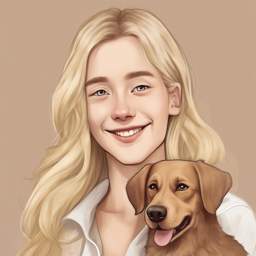 happy birthday franz blonde long hair brown dog by मुफ्त एआई छवि जनरेटर - बिना लॉगिन के✨ | AIGAZOU