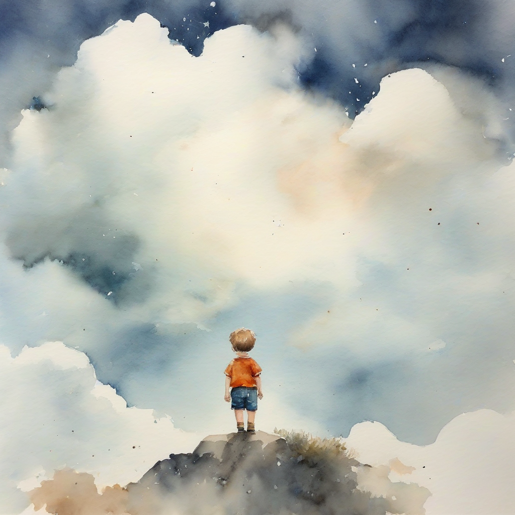 little boy sky watercolor by Générateur d'images par IA gratuit - Aucune connexion nécessaire✨ | AIGAZOU