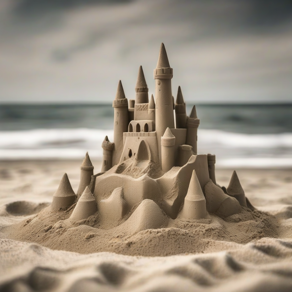 sand castles by the beach by मुफ्त एआई छवि जनरेटर - बिना लॉगिन के✨ | AIGAZOU