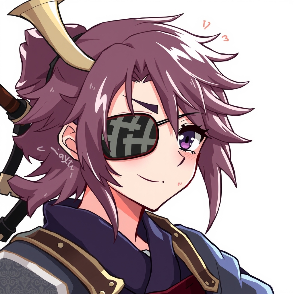 date masamune samurai cute girl eyepatch by मुफ्त एआई छवि जनरेटर - बिना लॉगिन के✨ | AIGAZOU