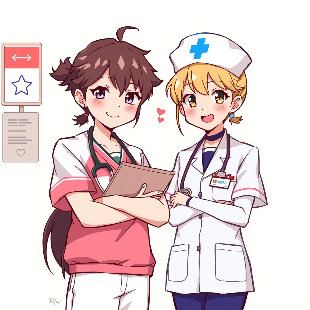 doctor nurse anime character cute by मुफ्त एआई छवि जनरेटर - बिना लॉगिन के✨ | AIGAZOU