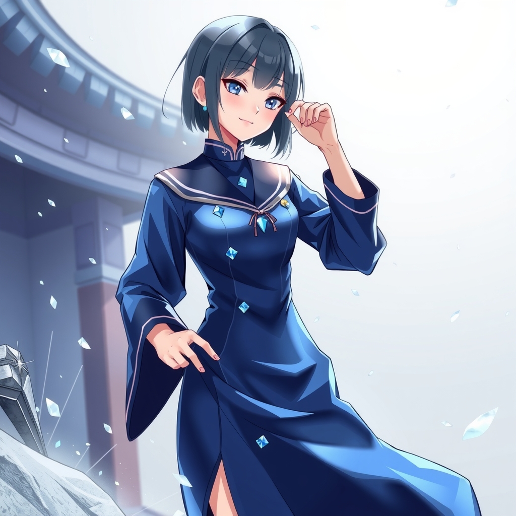 anime fantasy world qipao sailor suit cold elegant battle outfit by मुफ्त एआई छवि जनरेटर - बिना लॉगिन के✨ | AIGAZOU