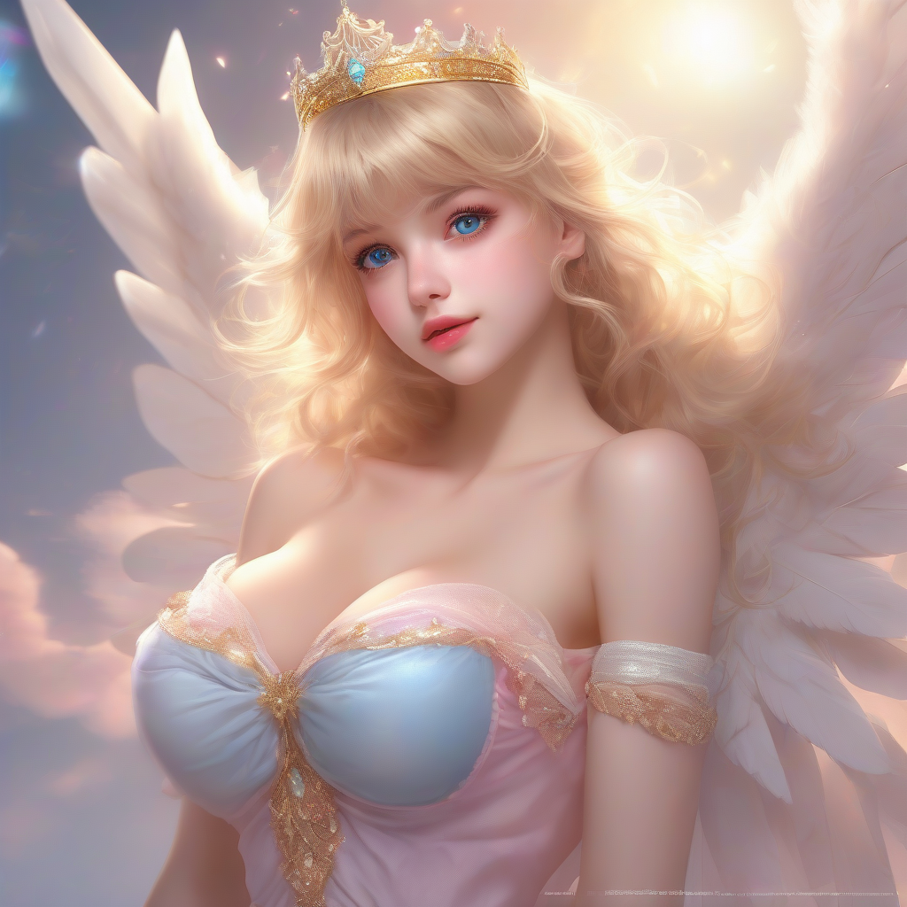 beautiful teenage angel with wings and halo by मुफ्त एआई छवि जनरेटर - बिना लॉगिन के✨ | AIGAZOU