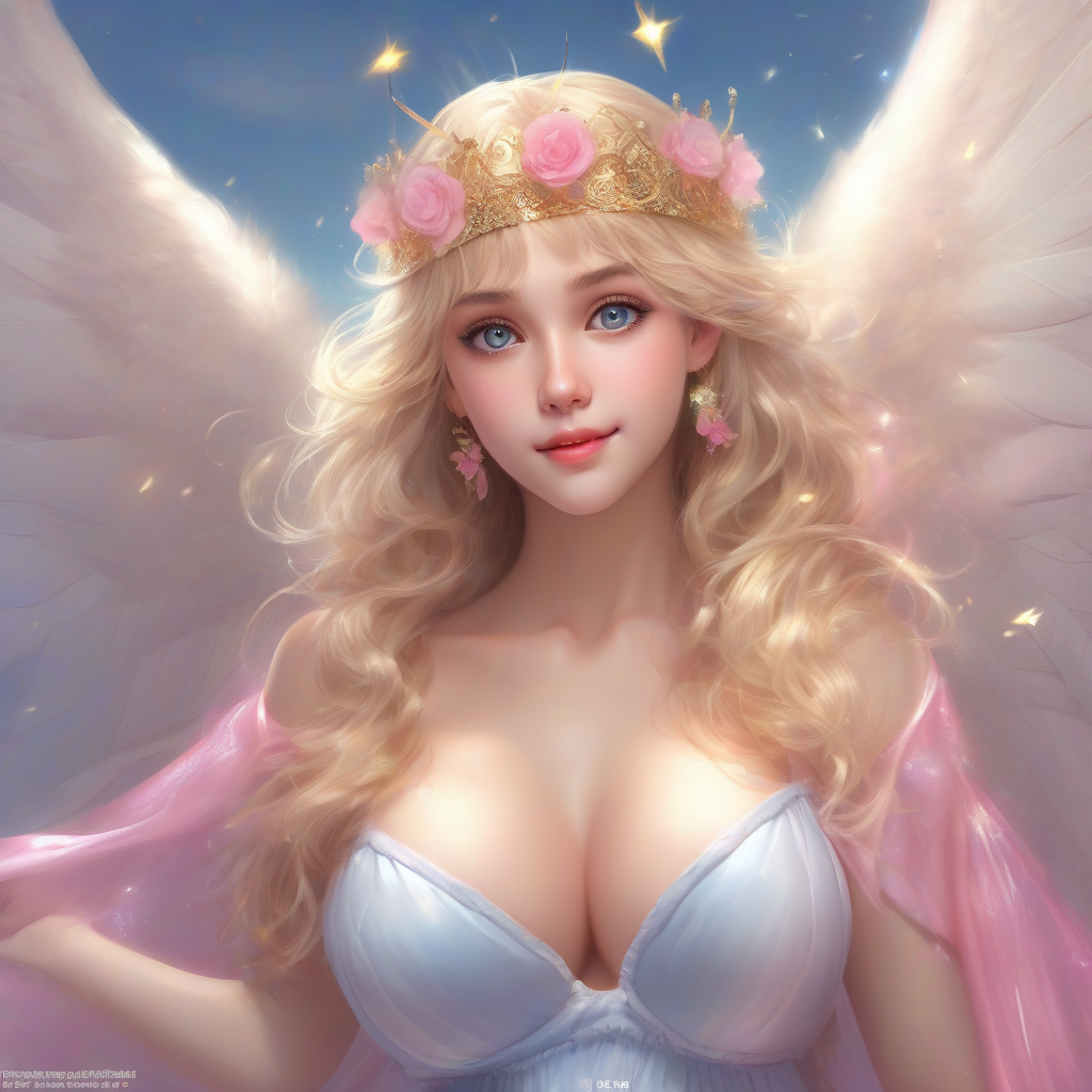 beautiful teenage angel with wings and halo by मुफ्त एआई छवि जनरेटर - बिना लॉगिन के✨ | AIGAZOU