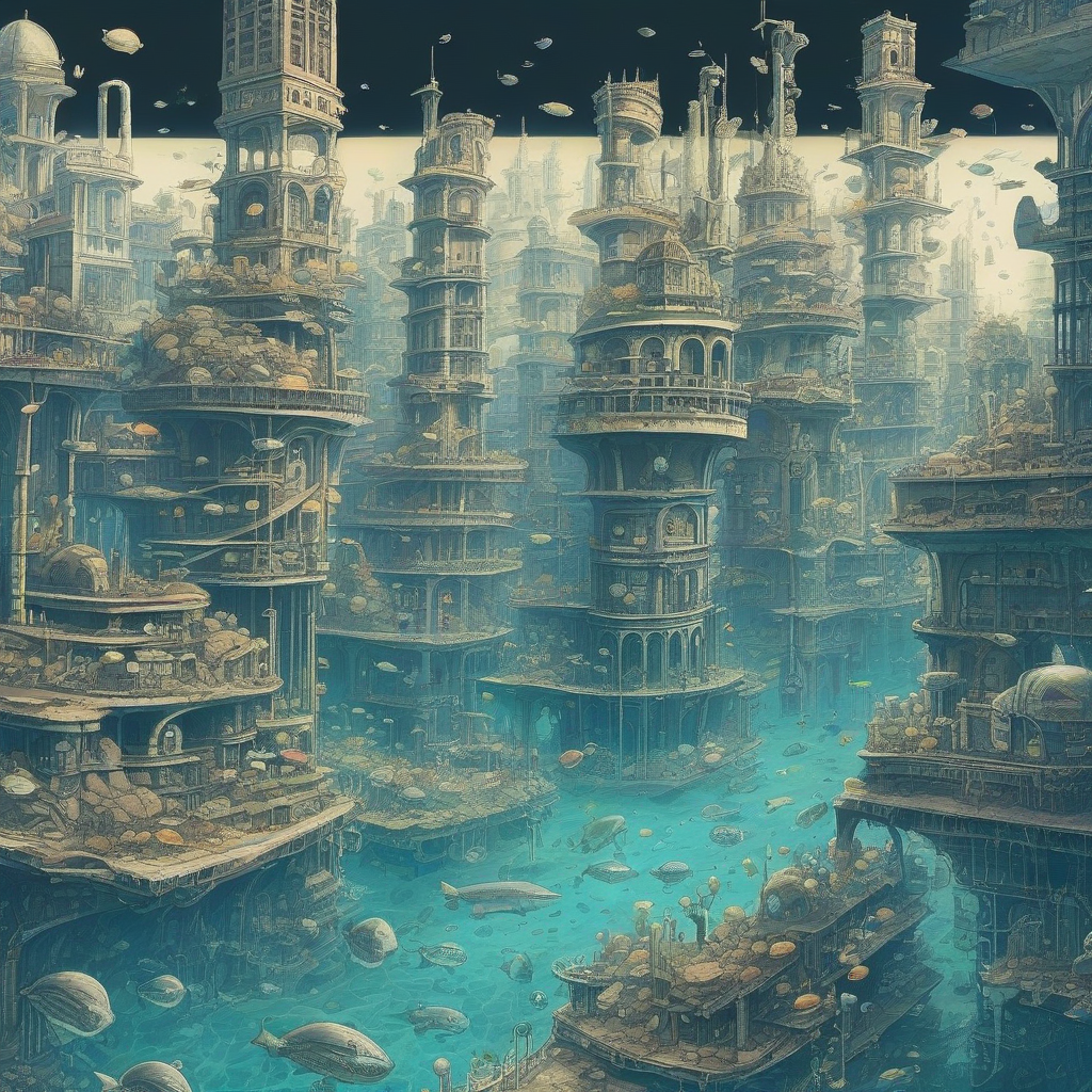 underwater city by Générateur d'images par IA gratuit - Aucune connexion nécessaire✨ | AIGAZOU