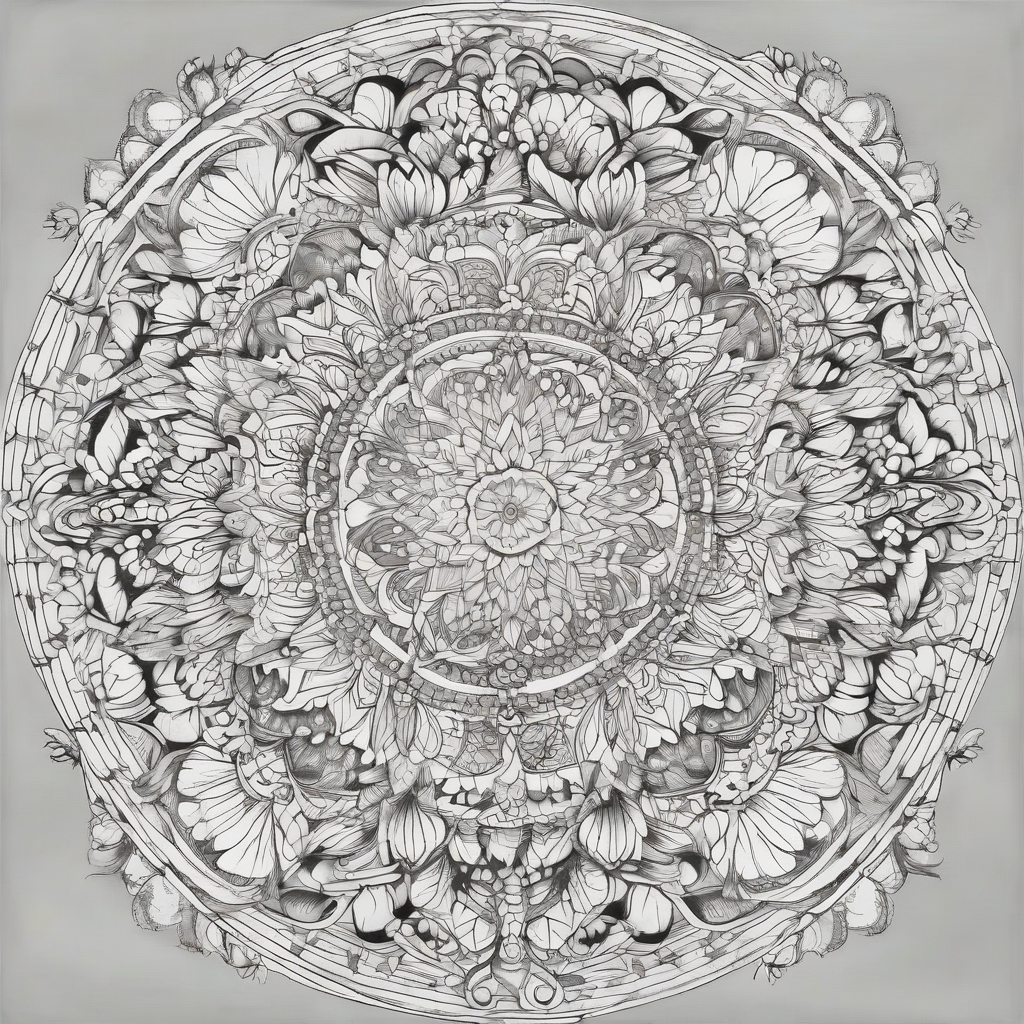 create a mandala for coloring by मुफ्त एआई छवि जनरेटर - बिना लॉगिन के✨ | AIGAZOU