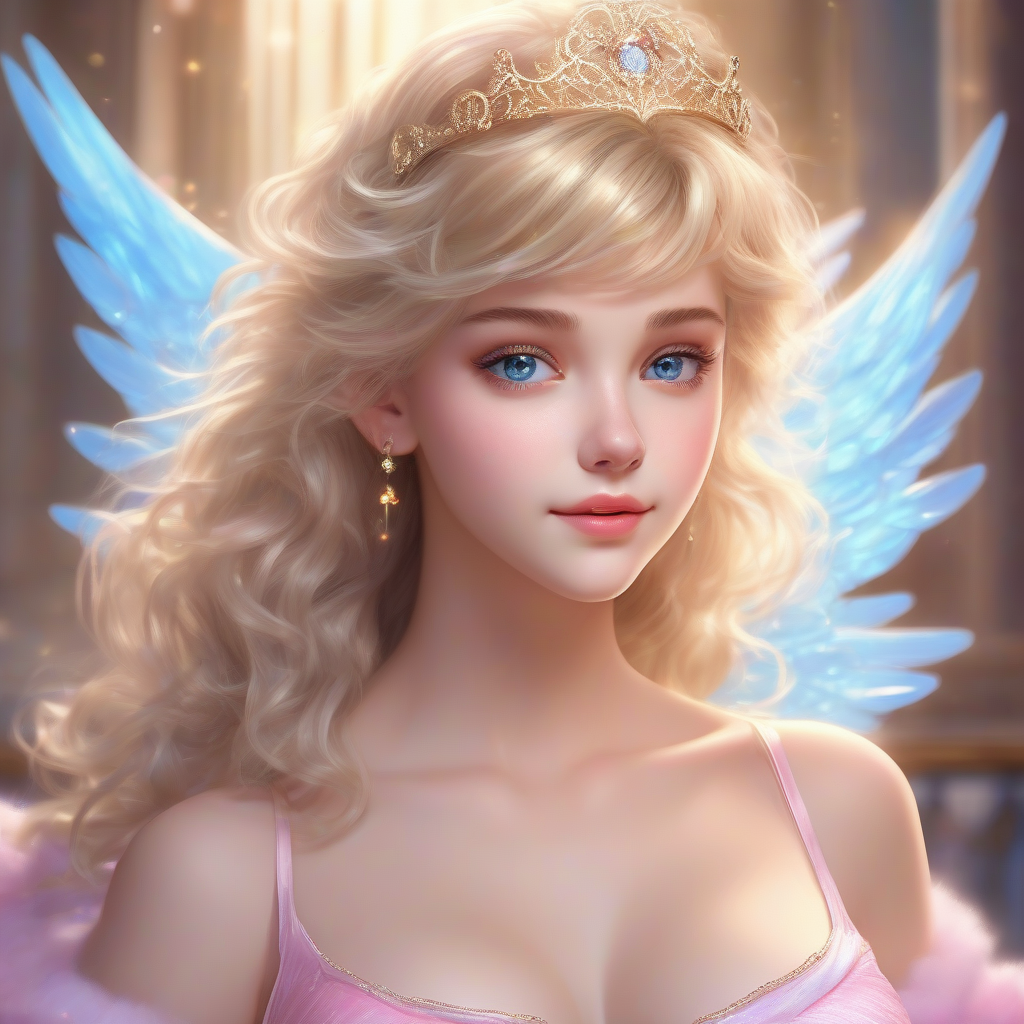 beautiful teenage angel with wings and halo by मुफ्त एआई छवि जनरेटर - बिना लॉगिन के✨ | AIGAZOU