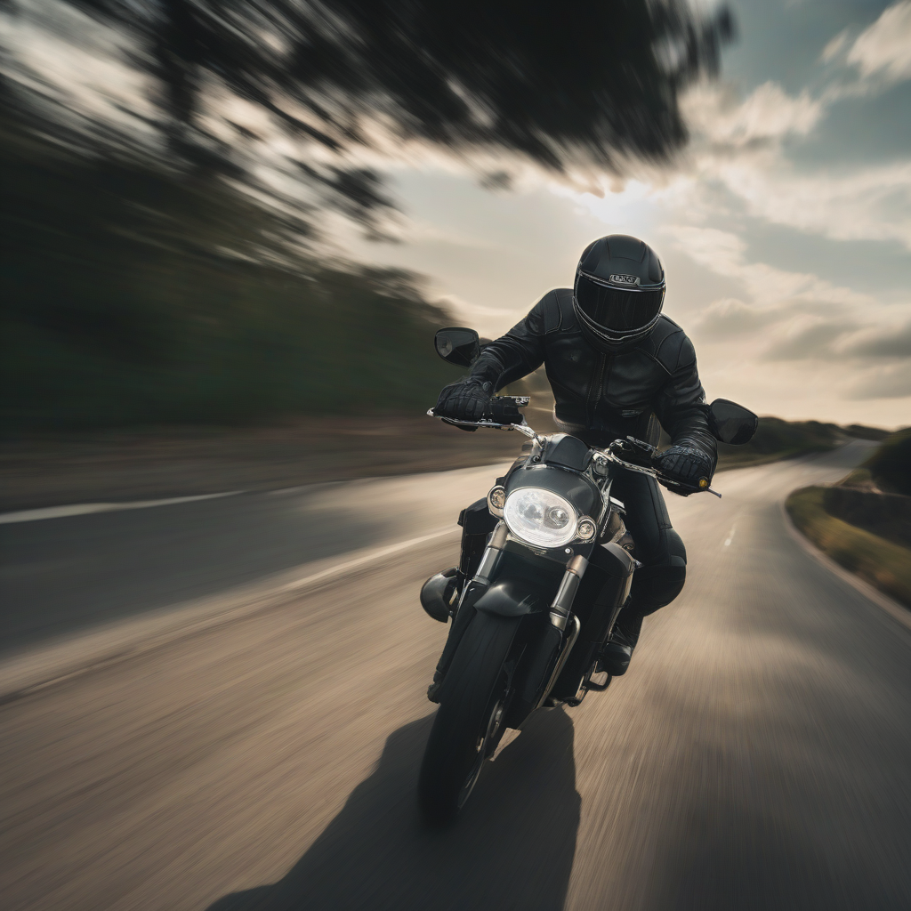 a person wearing a helmet riding a motorcycle by मुफ्त एआई छवि जनरेटर - बिना लॉगिन के✨ | AIGAZOU