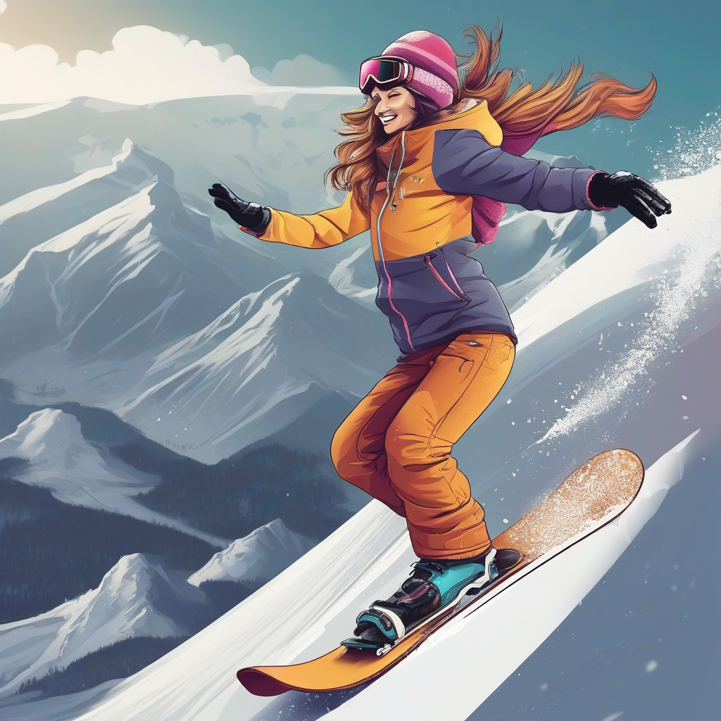 snowboarding girl by Générateur d'images par IA gratuit - Aucune connexion nécessaire✨ | AIGAZOU