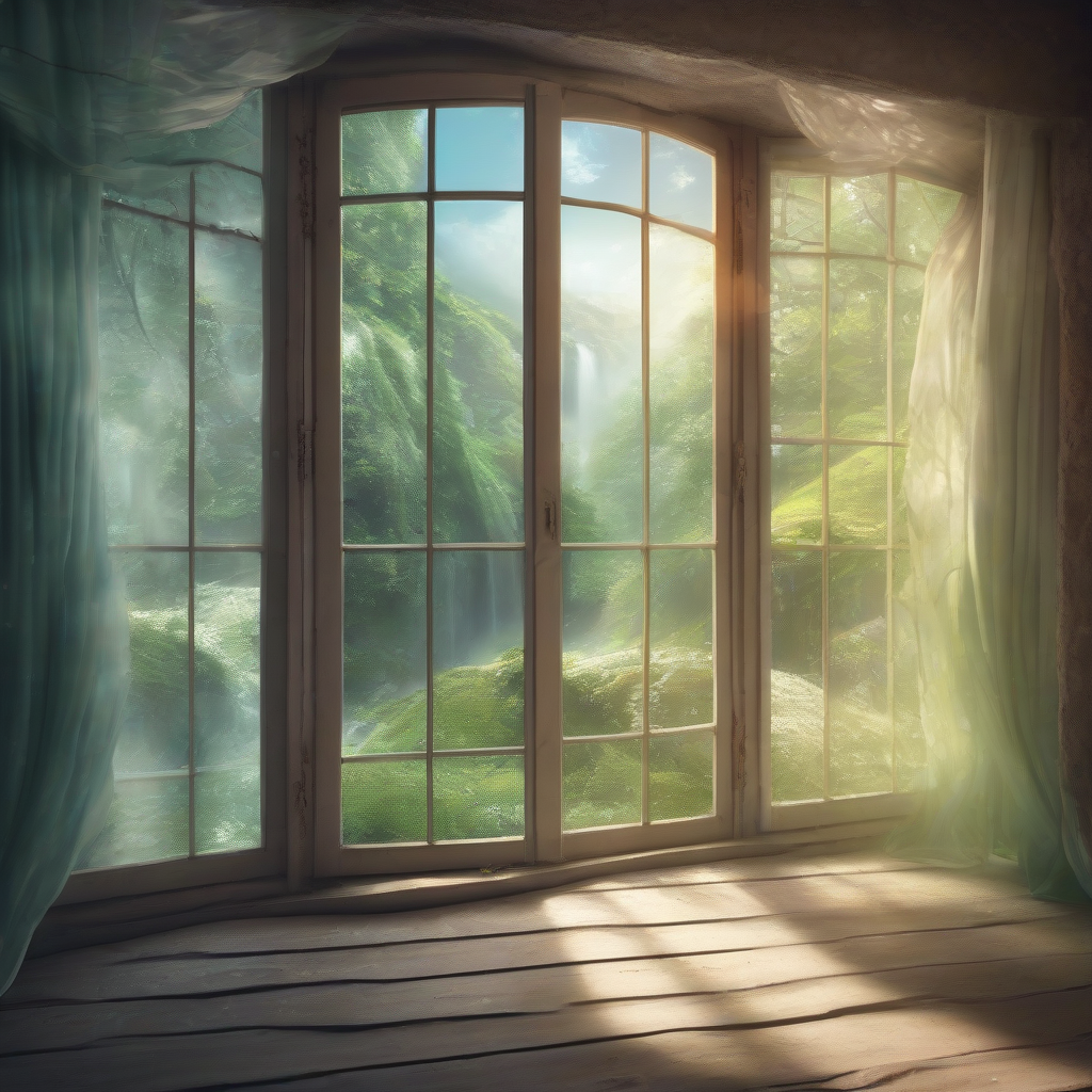 fantasy window with refreshing breeze by Générateur d'images par IA gratuit - Aucune connexion nécessaire✨ | AIGAZOU