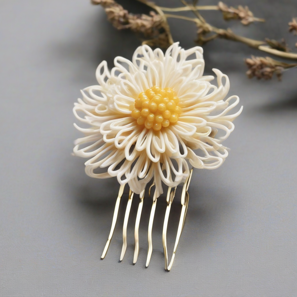 a hairpin with chrysanthemum design by मुफ्त एआई छवि जनरेटर - बिना लॉगिन के✨ | AIGAZOU