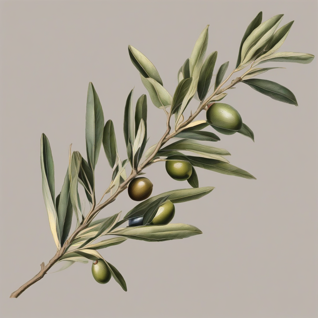 color drawing of an olive branch seen from a distance by मुफ्त एआई छवि जनरेटर - बिना लॉगिन के✨ | AIGAZOU