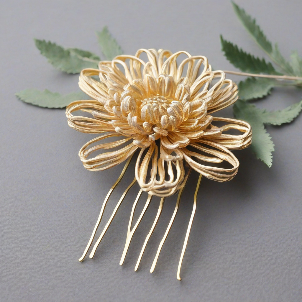 a hairpin with chrysanthemum design by मुफ्त एआई छवि जनरेटर - बिना लॉगिन के✨ | AIGAZOU