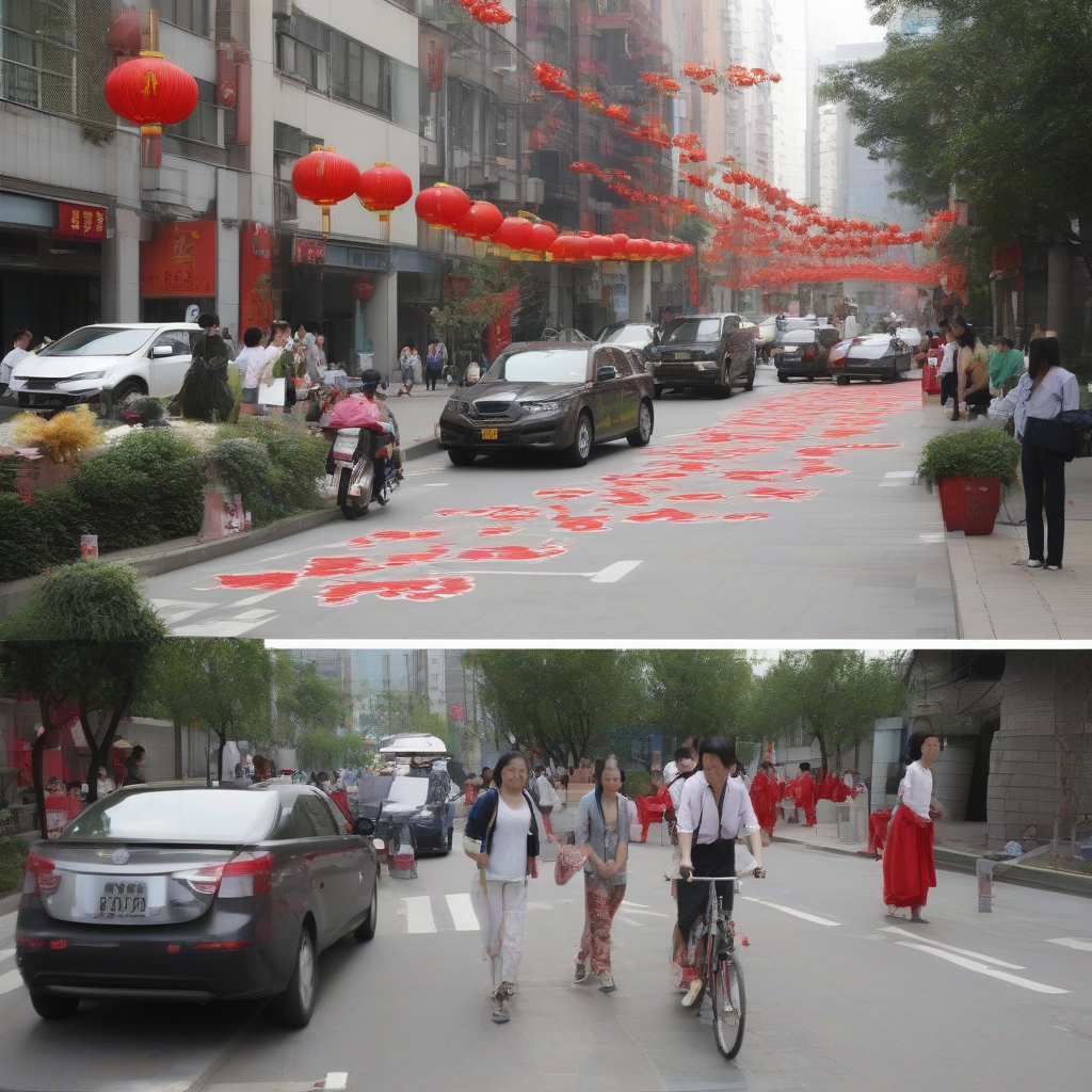 experimental streets incorporating chinese cultural elements by मुफ्त एआई छवि जनरेटर - बिना लॉगिन के✨ | AIGAZOU