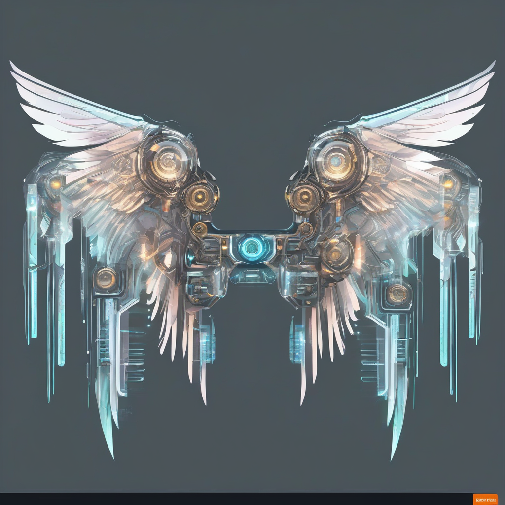 transparent cyberpunk mechanical wings vector by मुफ्त एआई छवि जनरेटर - बिना लॉगिन के✨ | AIGAZOU