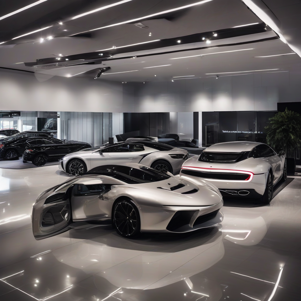 luxury cars in store by मुफ्त एआई छवि जनरेटर - बिना लॉगिन के✨ | AIGAZOU