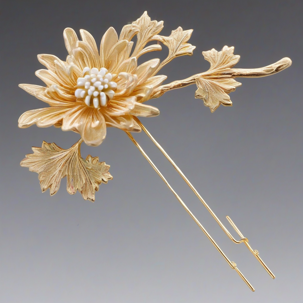 a hairpin with chrysanthemum design by मुफ्त एआई छवि जनरेटर - बिना लॉगिन के✨ | AIGAZOU