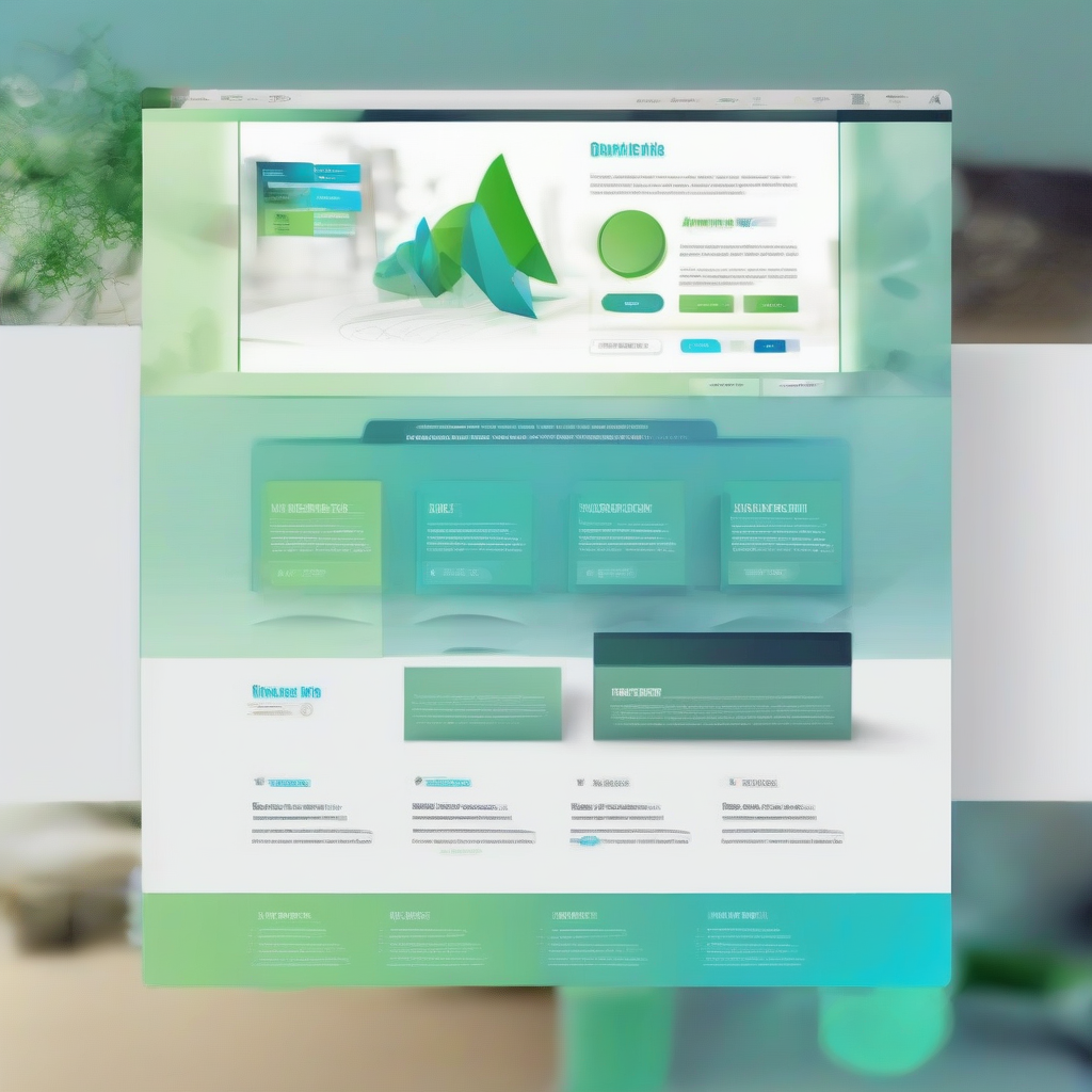 modern website template with blue green graph by मुफ्त एआई छवि जनरेटर - बिना लॉगिन के✨ | AIGAZOU