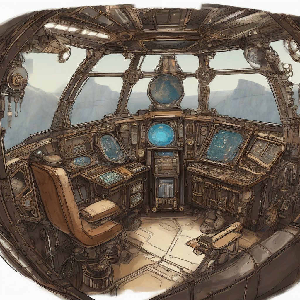 a steampunk style space rocket cockpit by मुफ्त एआई छवि जनरेटर - बिना लॉगिन के✨ | AIGAZOU