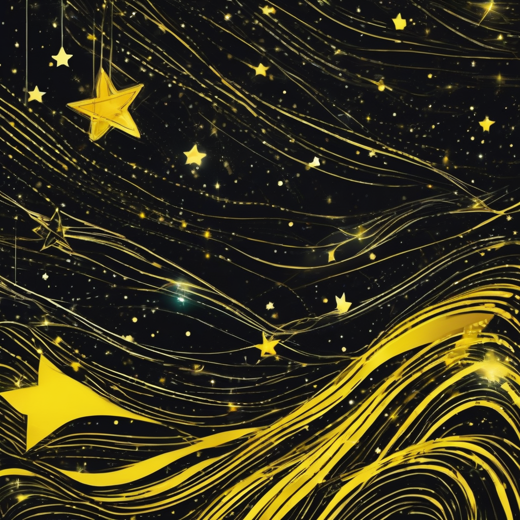 illustration transparent background yellow stripes starry theme by मुफ्त एआई छवि जनरेटर - बिना लॉगिन के✨ | AIGAZOU