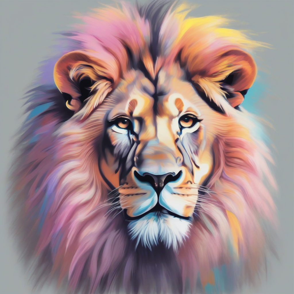 lion pastel color by मुफ्त एआई छवि जनरेटर - बिना लॉगिन के✨ | AIGAZOU