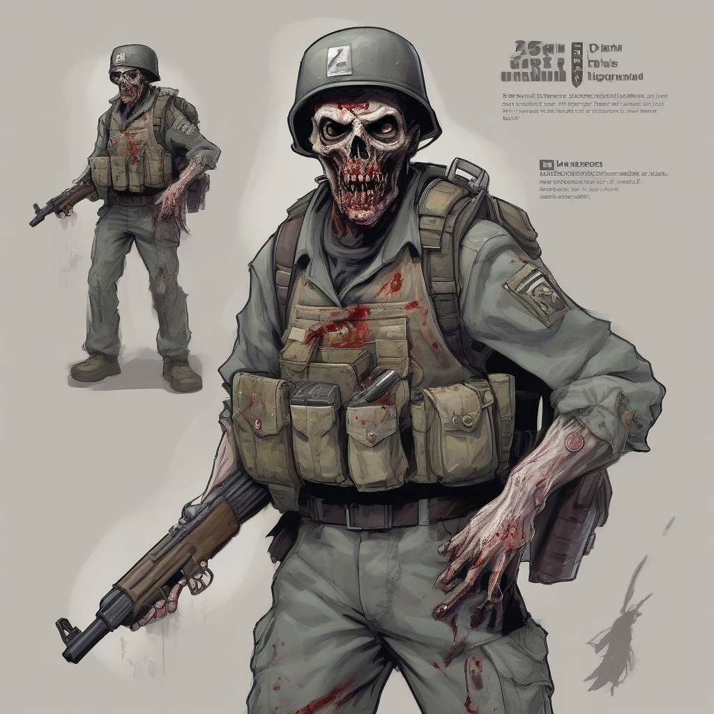 draw apocalyptic ss zombie soldier with pockets by मुफ्त एआई छवि जनरेटर - बिना लॉगिन के✨ | AIGAZOU