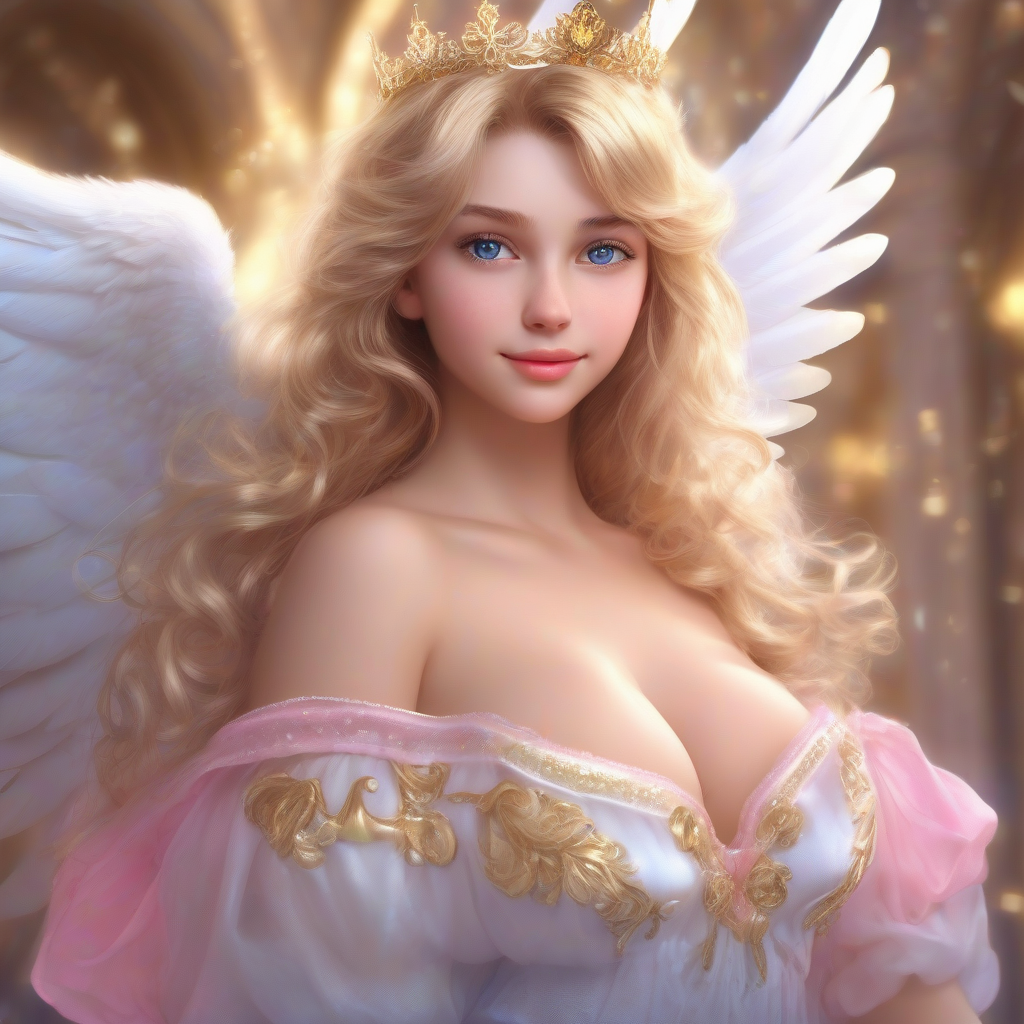 beautiful teenage angel with wings and halo by मुफ्त एआई छवि जनरेटर - बिना लॉगिन के✨ | AIGAZOU