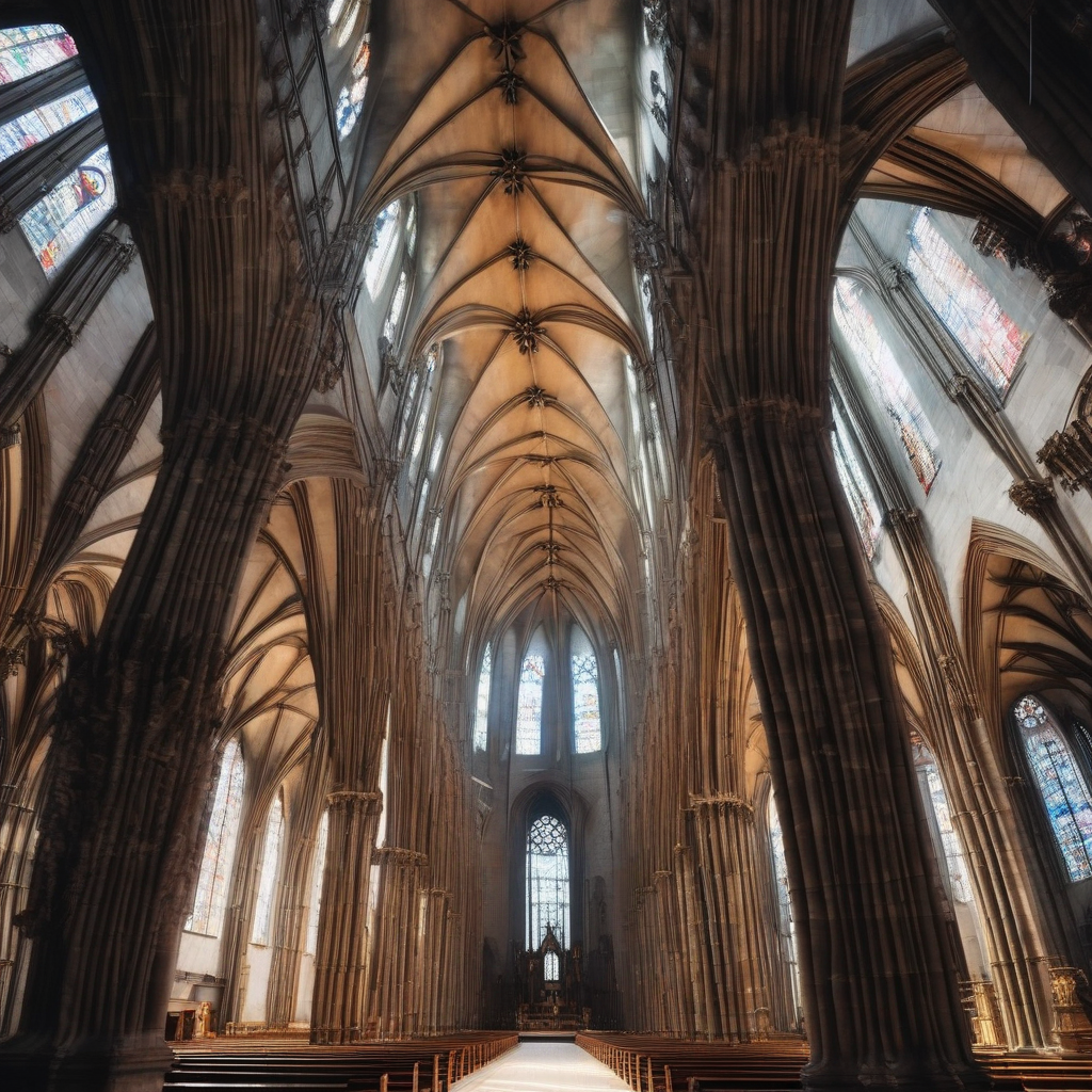 gothic cathedral interior open sky no ceiling by मुफ्त एआई छवि जनरेटर - बिना लॉगिन के✨ | AIGAZOU