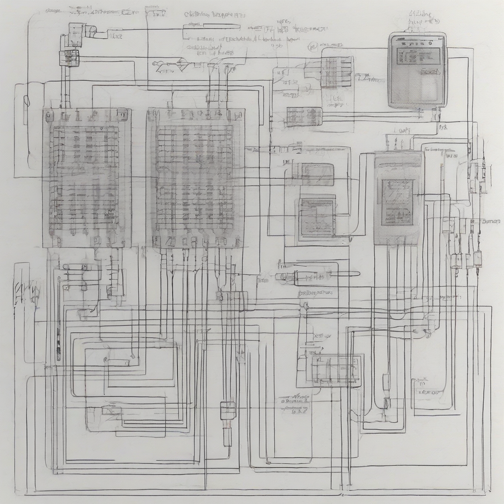 electrical power measurement schematic with relay and chip card reader by मुफ्त एआई छवि जनरेटर - बिना लॉगिन के✨ | AIGAZOU